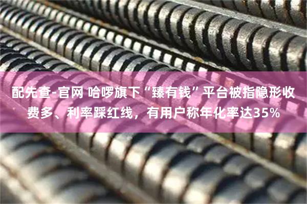 配先查-官网 哈啰旗下“臻有钱”平台被指隐形收费多、利率踩红线，有用户称年化率达35%